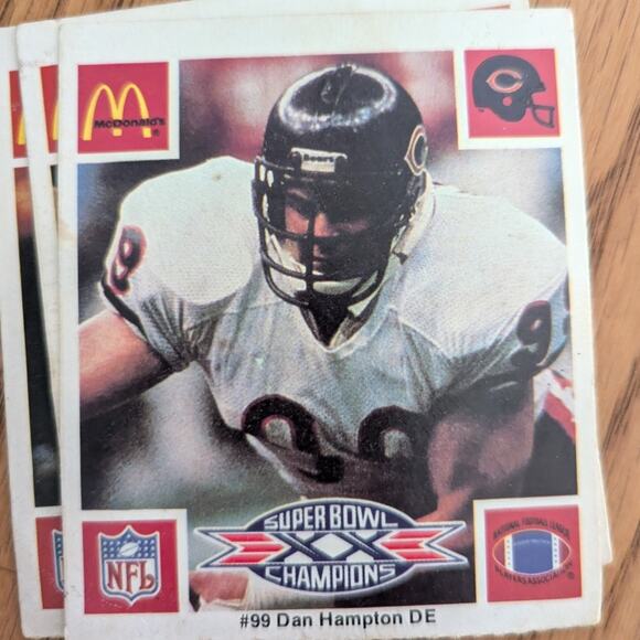 McDonald's 1986 NFL Super Bowl XX 20 Champions Chicago Bears 7 Trading Cards - Picture 6 of 9